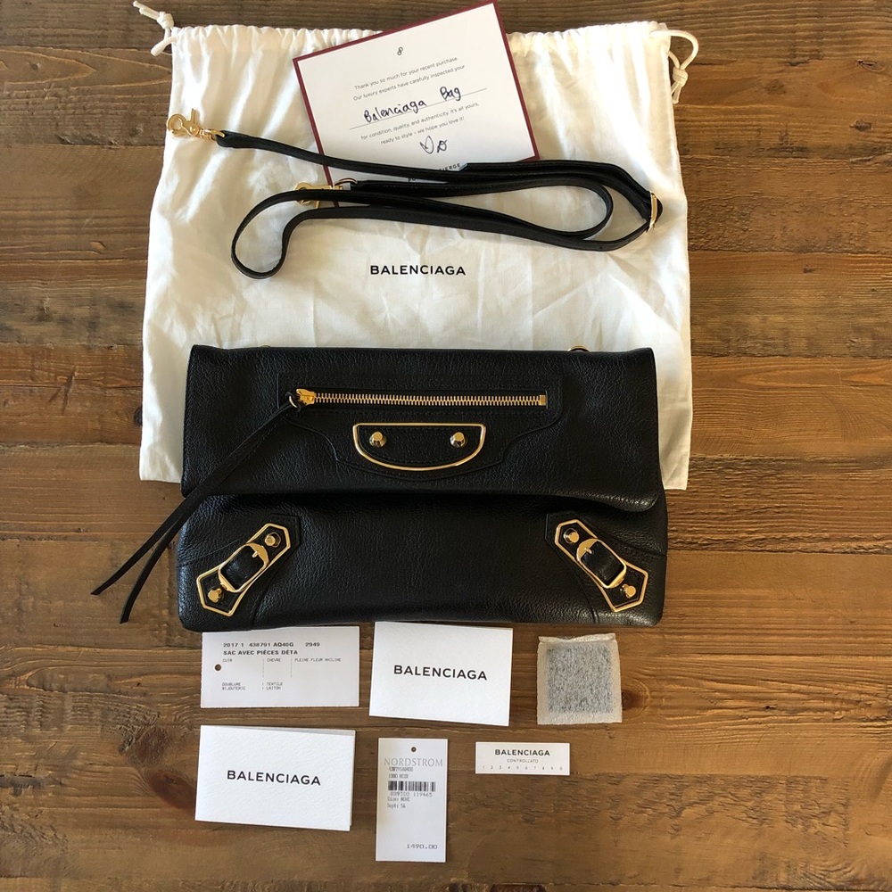 Authentic Balenciaga Metallic Classic Edge
